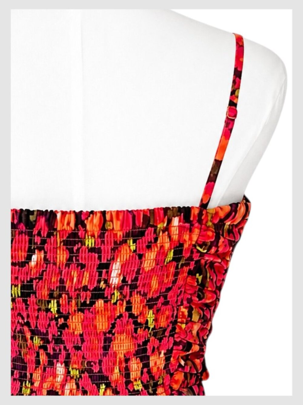 Jessica Simpson Maxi Dress Red Black Floral Corset S 6 - Picture 8 of 8
